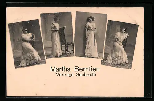 AK Martha Berntien, Vortrags-Soubrette