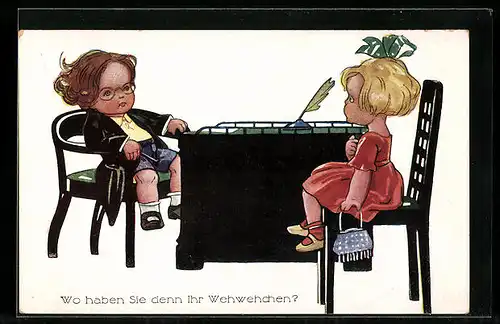 AK Kleiner Arzt befragt kleine Patientin