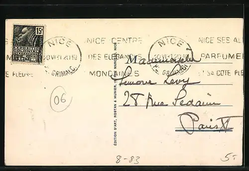 AK Cote-D`Azur, Margeritenpflücker bei der Arbeit