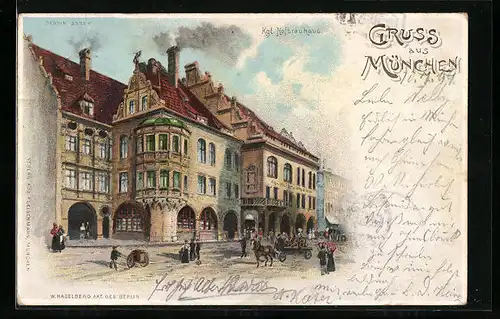 Lithographie München, Münchner Hofbräuhaus