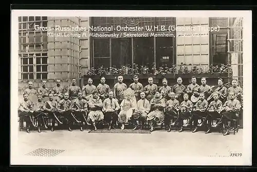 AK Gross-Russisches National-Orchester W. H. B., Trachtenkapelle