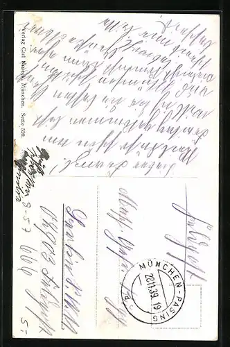 AK Münchner Kindl mit Bierkrug