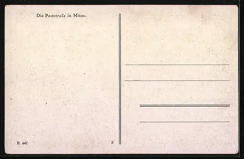 AK Mitau, Blick in die Poststrasse