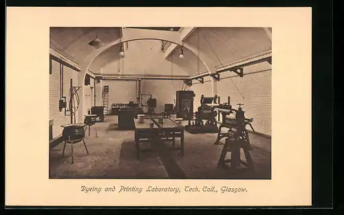 AK Glasgow, Dyeing and Printing Laboratory, Tech. Coll.