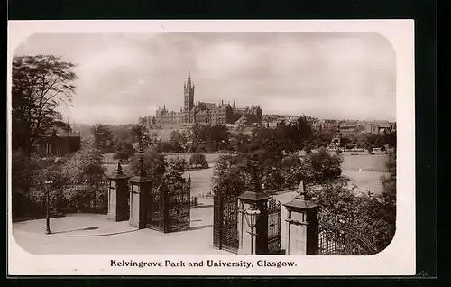 AK Glasgow, Kelvingrove Park and University