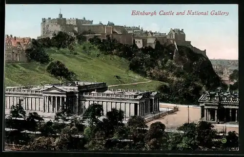 AK Edinburgh, Castle and National Gallery
