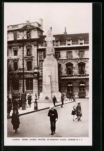 AK London, Nurse Cavell Statue, St. Martin`s Place