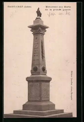 AK Saint-Chef, Monument aux Morts de la grande guerre