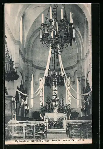 AK Uriage, Eglise de St-Martin, Fete de Jeanne d`Arc