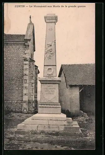 AK Curtin, Le Monument aux Morts de la grande guerre
