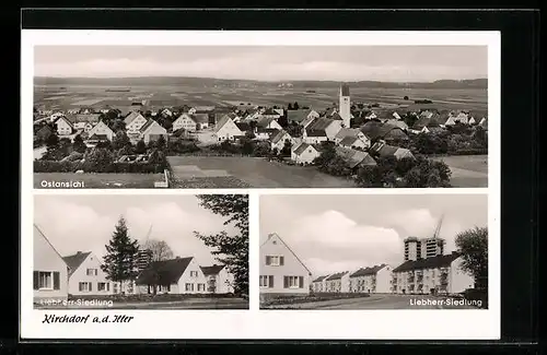 AK Kirchdorf a. d. Iller, Ostansicht vom Ort, Liebherr-Siedlung