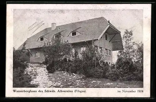 AK Bad Überkingen, Wasserberghaus Filsgau des Schwäb. Albvereins