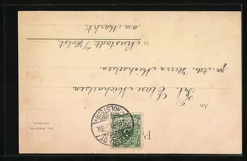 AK Neustadt i. Holst., Hafenansicht, Jungfernstieg