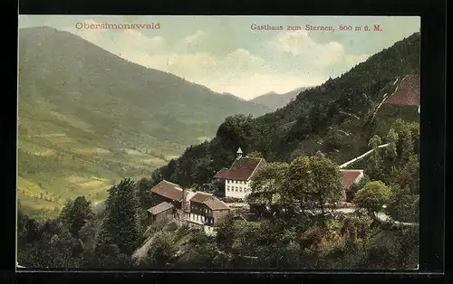 AK Obersimonswald, Blick auf das Gasthaus zum Sternen