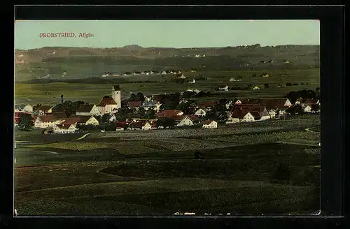 AK Probstried /Allgäu, Ortsansicht mit Umland