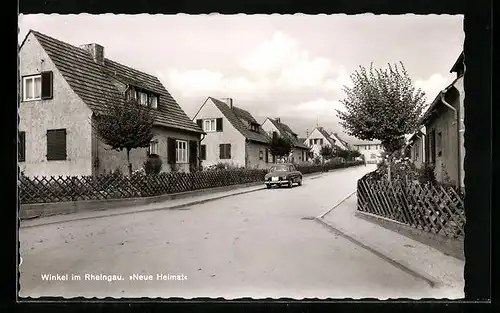 AK Winkel im Rheingau, Strassenpartie der Neuen Heimat