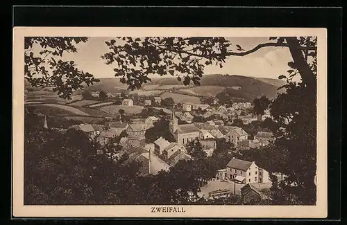 AK Zweifall, Ortsansicht aus der Vogelschau