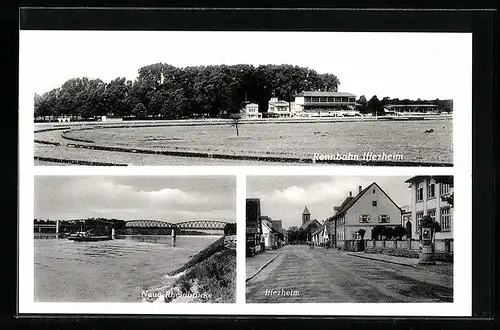 AK Iffezheim, Rennbahn der Stadt, Neue Rheinbrücke