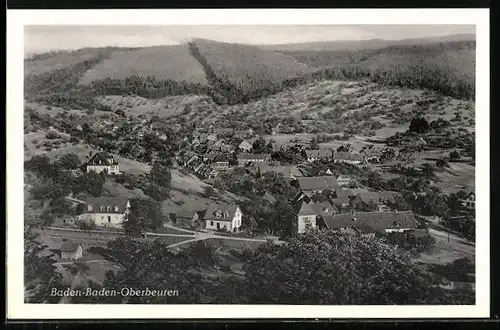 AK Baden-Baden-Oberbeuren, Ortsansicht mit Umgebung
