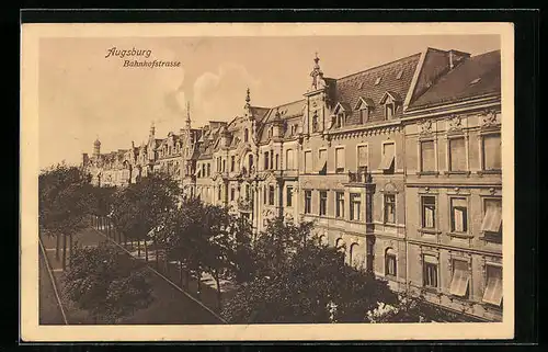 AK Augsburg, Partie in der Bahnhofstrasse