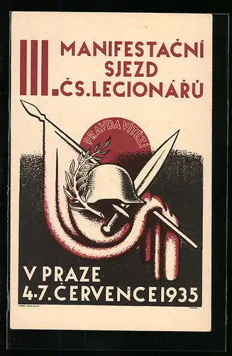AK Prag, III. Manifestacni Sjezd Cs. Legionaru 1935