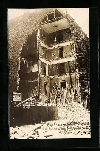 AK Berlin-Moabit, Explosion in der Kirchstrasse