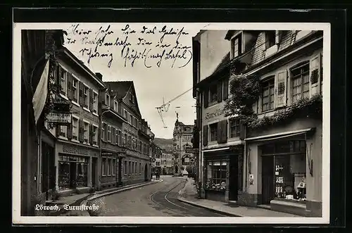 AK Lörrach, Blick in die Turmstrasse