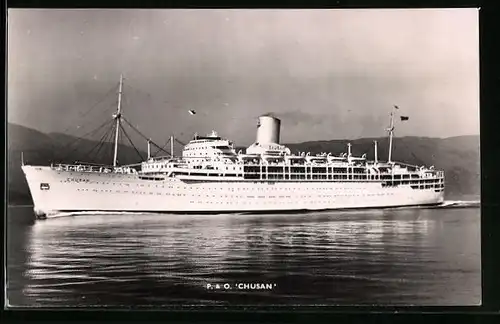 AK Passagierschiff P&O Chusan, Aussenansicht des Schiffes