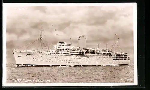 AK Passagierschiff P&O S.S. Iberia, Aussenansicht des Dampfers