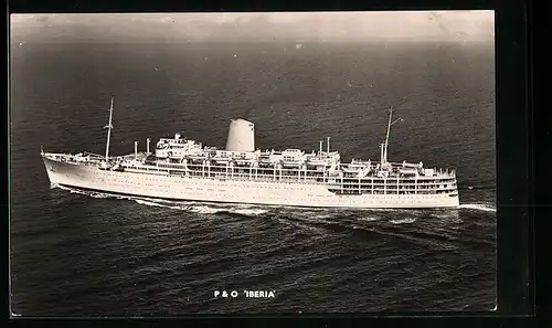 AK Passagierschiff P&O Iberia, Blick auf den Dampfer aus der Vogelschau