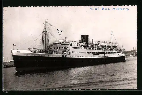 AK Passagierschiff Sidi Bel Abbes, der Dampfer im Hafen