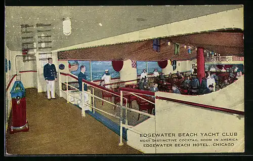 AK Passagierschiff S.S. Edgewater Beach, an Bord im Edgewater Beach Yacht Club