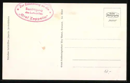 AK Luftschiff LZ 127 Graf Zeppelin, Einbringen in die Halle