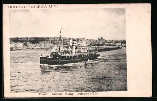 AK Tender Holland leaving Boulogne sur Mer