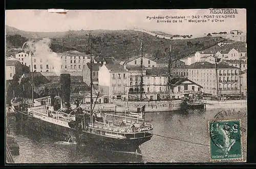 AK Port-Vendres, Passagierschiff Medjerda
