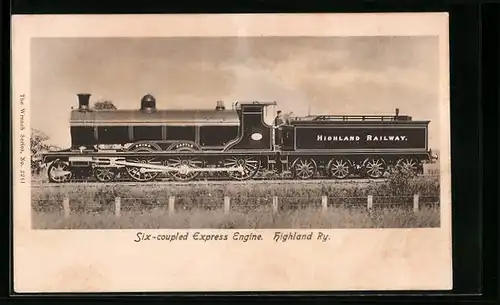AK Six-coupled Express Engine, Highland Railway, englische Eisenbahn