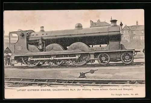 AK Latest Express Engine, Caledonian Railway, englische Eisenbahn