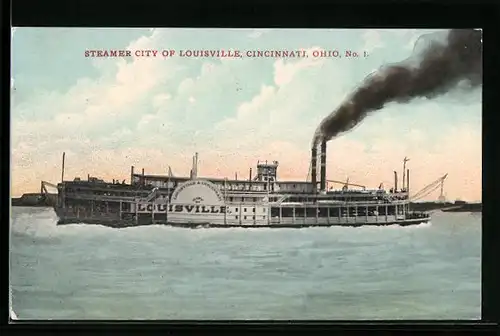 AK Steamer City of Louisville, Cincinnati, Ohiao