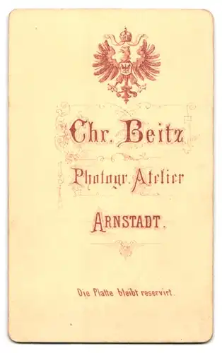 Fotografie Chr. Beitz, Arnstadt, Elegant gekleideter Herr mit Vollbart