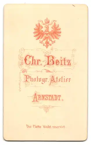 Fotografie Chr. Beitz, Arnstadt, Junge Dame mit Hochsteckfrisur