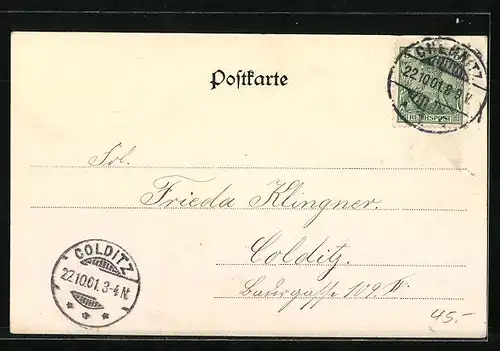 AK Chemnitz, Kaiserplatz, Passepartout