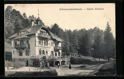 AK Schandau /Sächs. Schweiz, Schrammsteinbaude