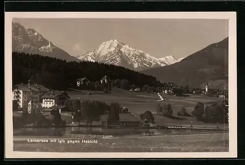AK Igls, Lansersee mit Igls gegen Habicht