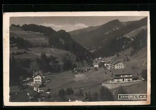 AK Gries a. B., Ortsansicht mit Umgebung aus der Vogelschau