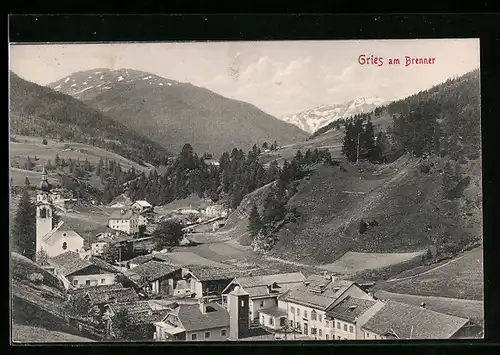 AK Gries am Brenner, Teilansicht aus der Vogelschau