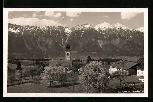 AK Lans, Teilansicht mit Kirche und Nordkette