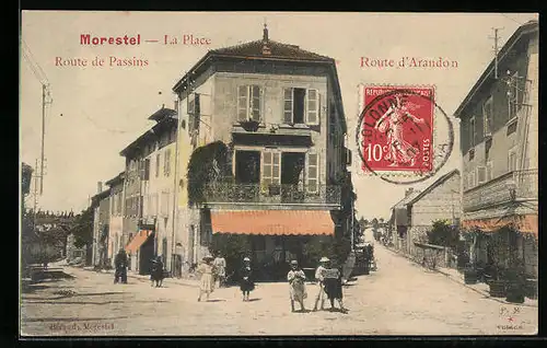 AK Morestel, La Place, Route de Passins et d`Arandon