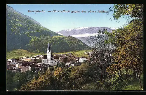 AK Obervellach, Teilansicht mit Blick in das obere Mölltal