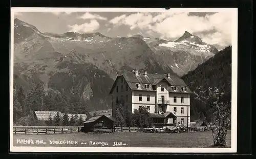 AK Mallnitz, Dorrek-Heim mit dem Ankogel