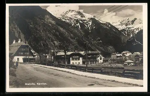 AK Mallnitz, Strassenpartie beim Hotel Sonnenhof